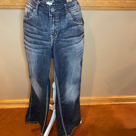 Silver Jeans Women's Dark Blue Flare Jeans - Picture 1 of 9